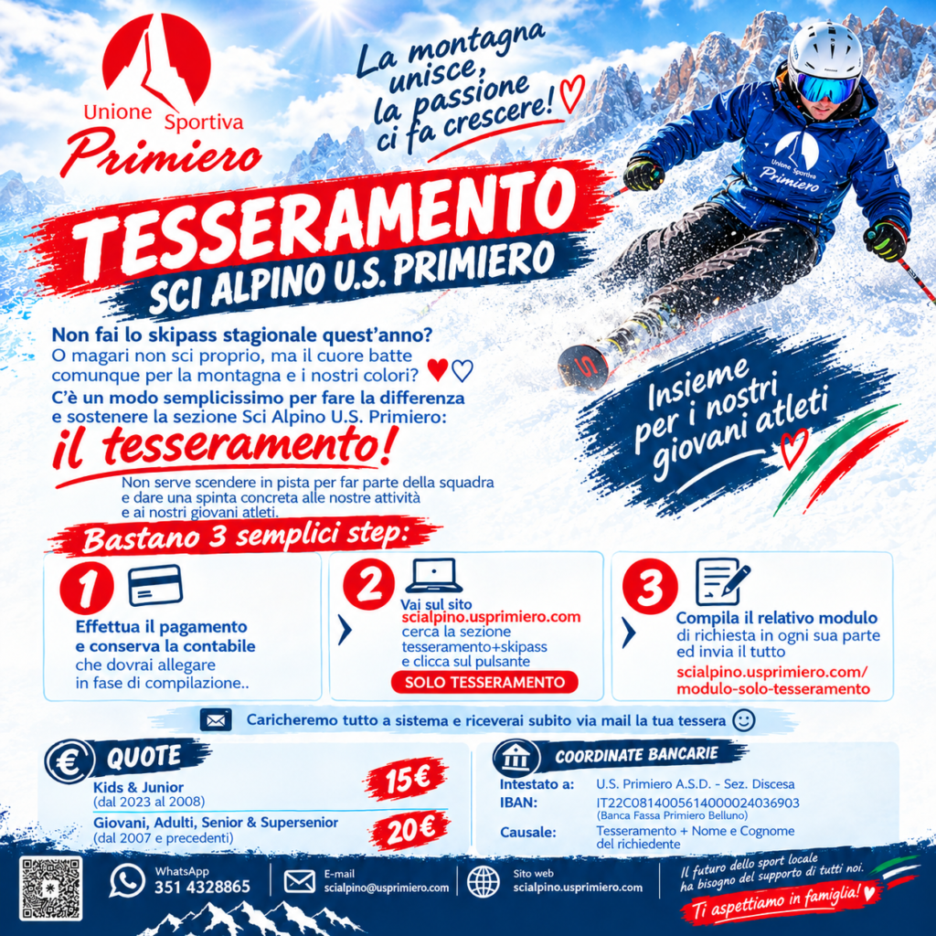 SOSTIENI i NOSTRI RAGAZZI e la SEZIONE - TESSERATI con  NOI